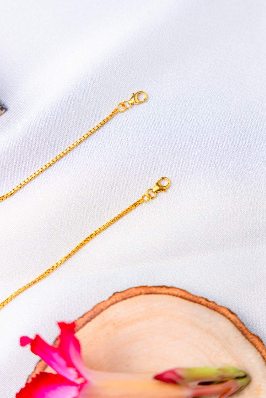 Sterling Silver Gold-Plated Floral Anklet