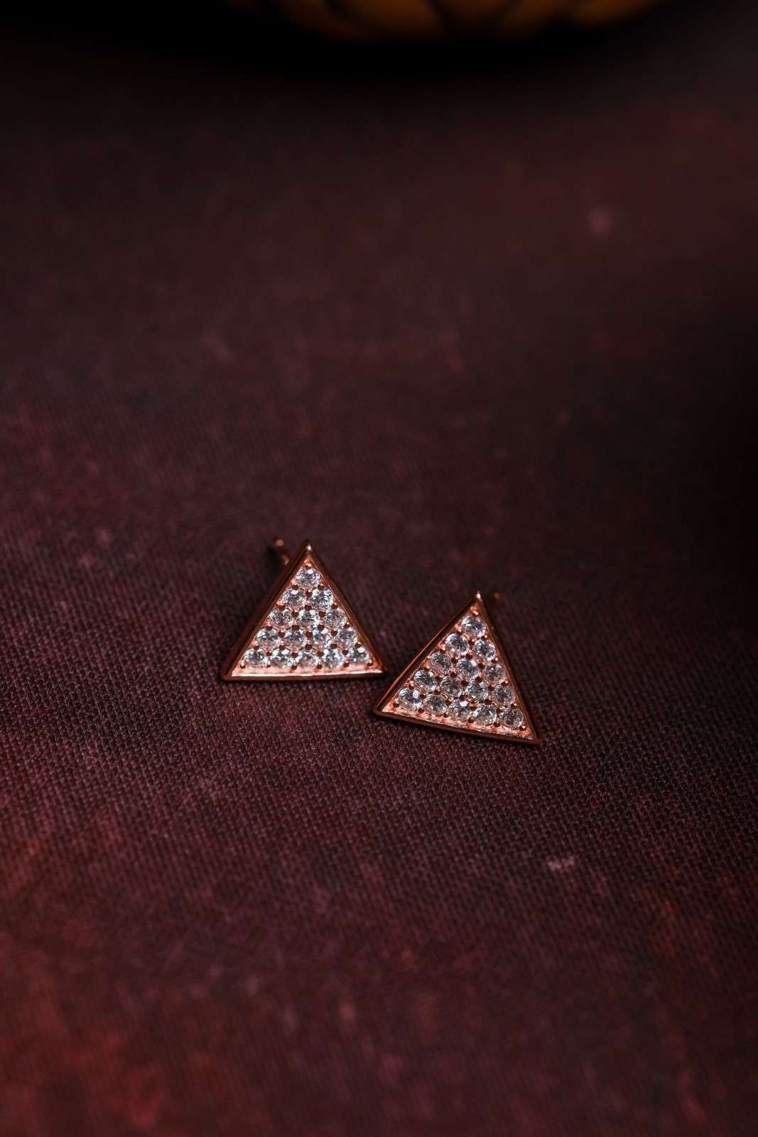 Triangle Stud Earrings in Sterling Silver
