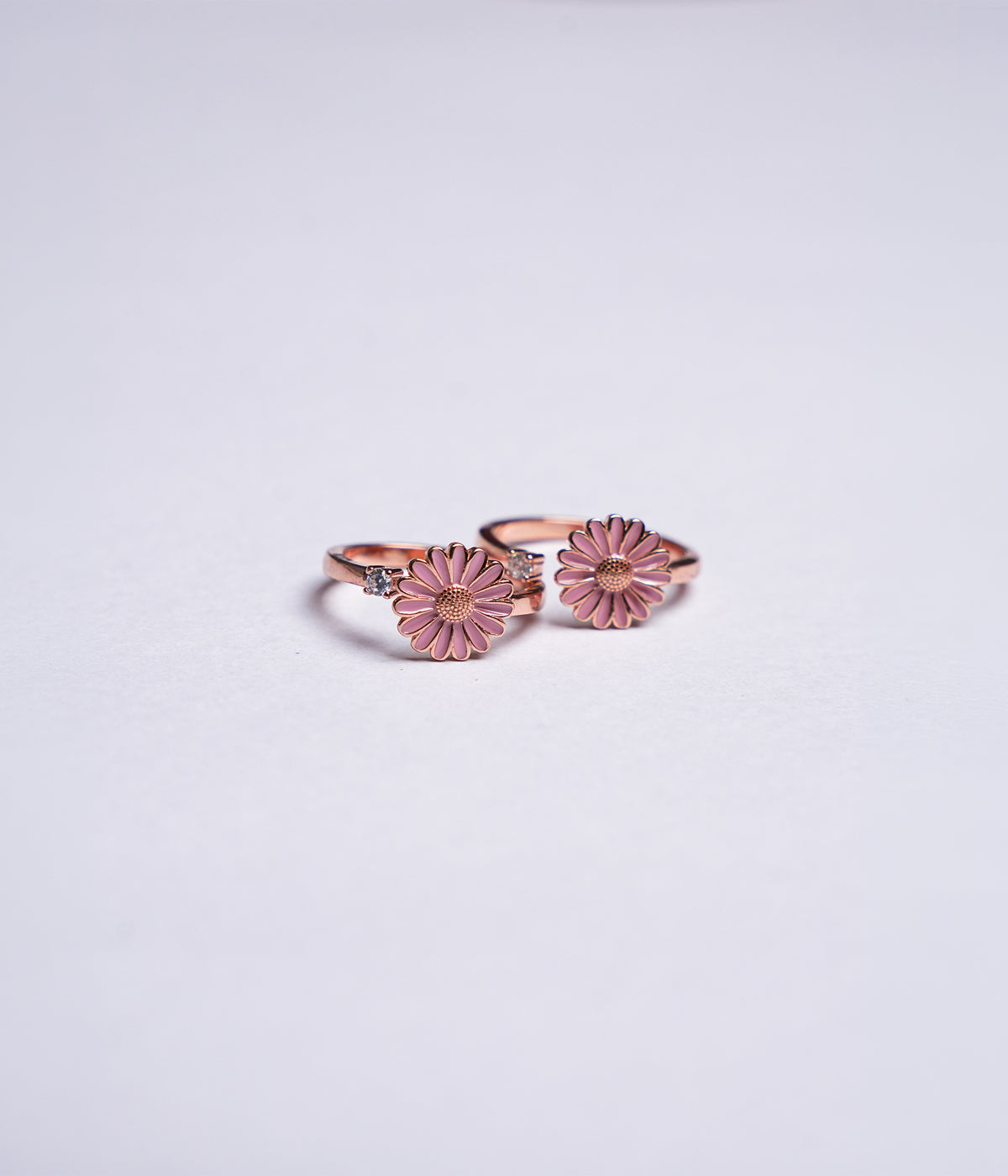 Rose Gold Pink Daisy Toe Ring
