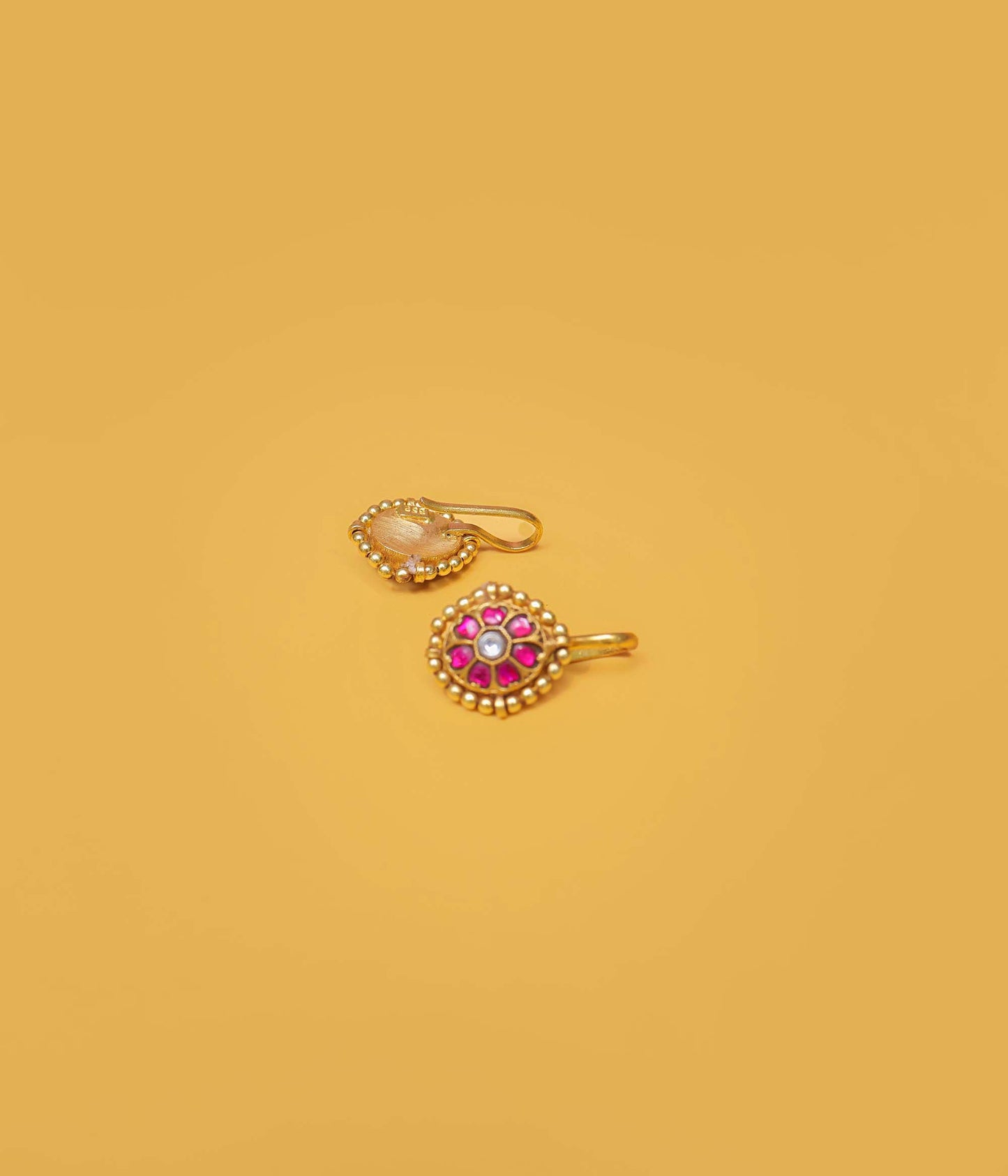 Ruby Floral Gold Plated Bugadi