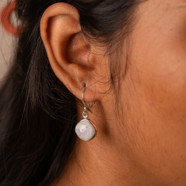 Moonstone Silver Earring