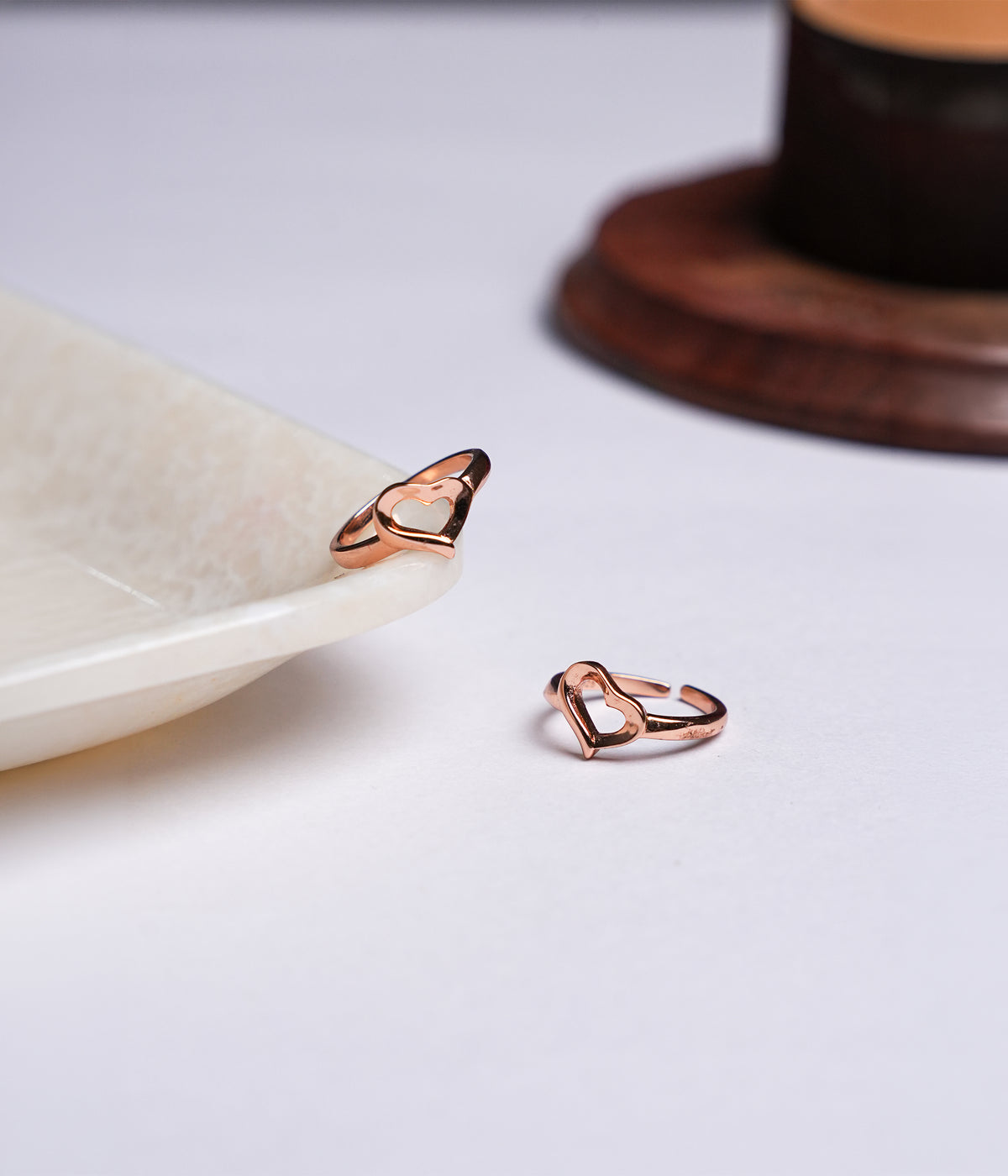 Rose Gold Heart Toe Ring