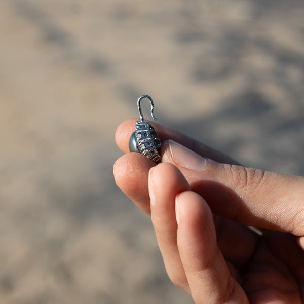 Black Pearl & Crystal Halo Earrings