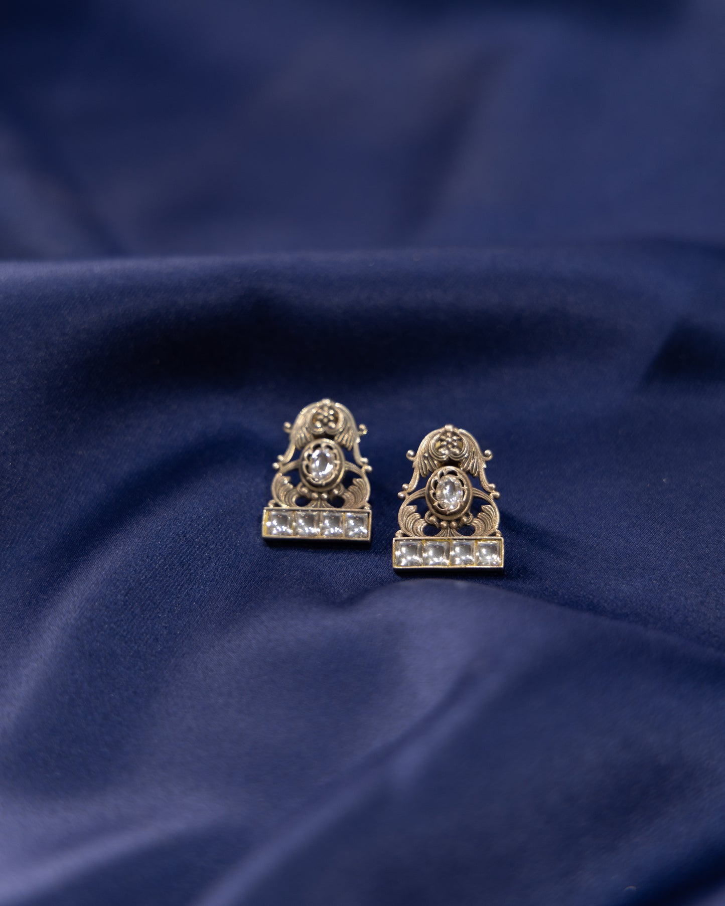 Dual-Tone Floral  Earrings