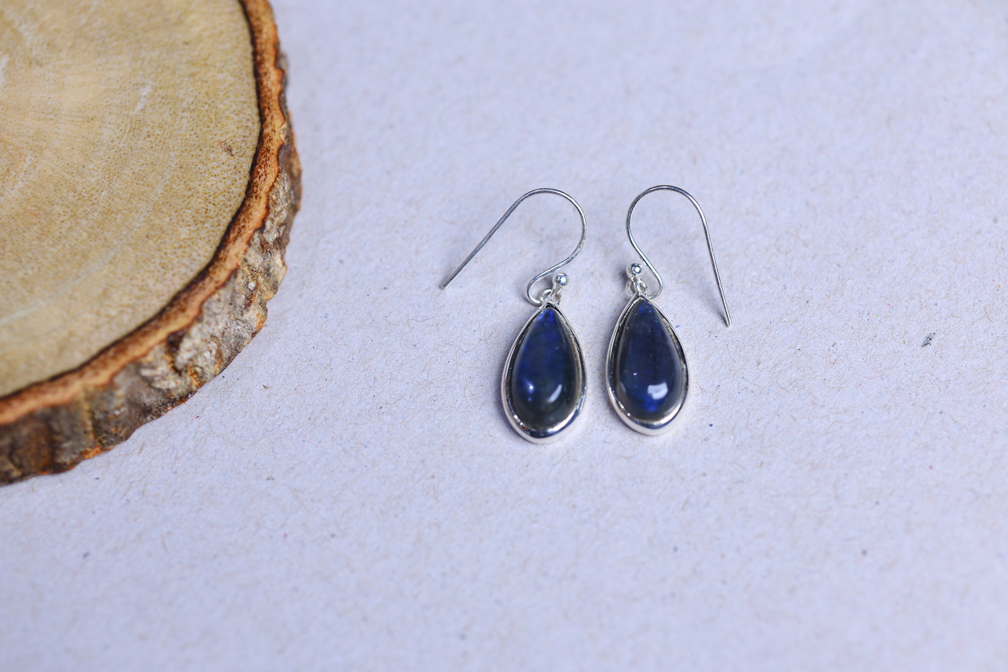 Labradorite Teardrop Silver Earring