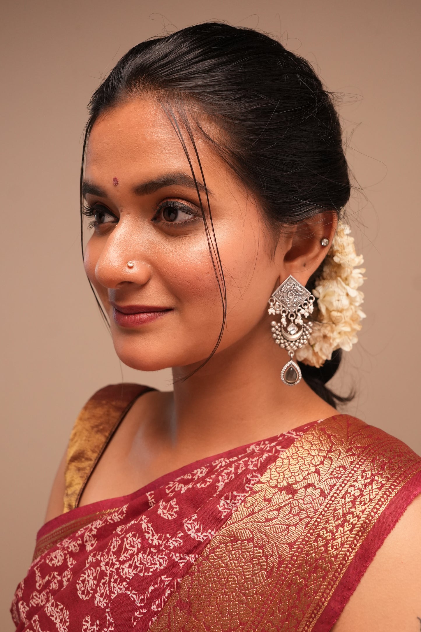 Oxidized Silver Earrings