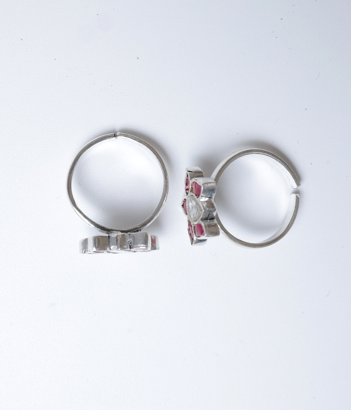 Ruby Lotus 92.5 Silver Toe Ring