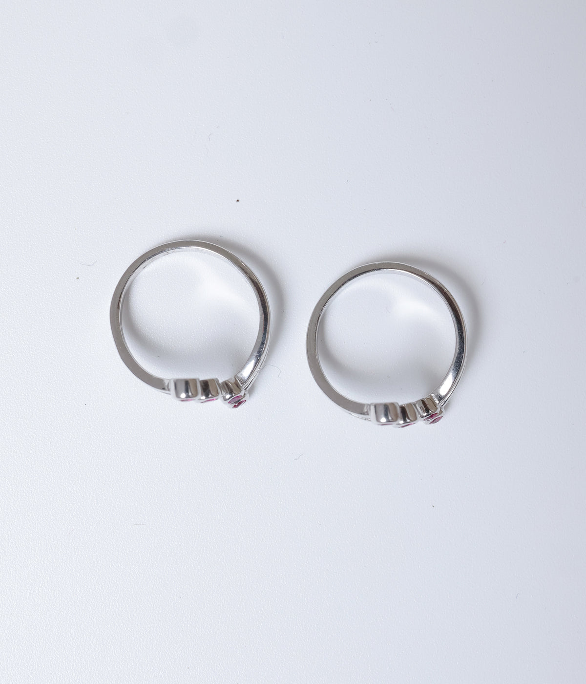 Ruby Dot 92.5 Silver Toe Ring