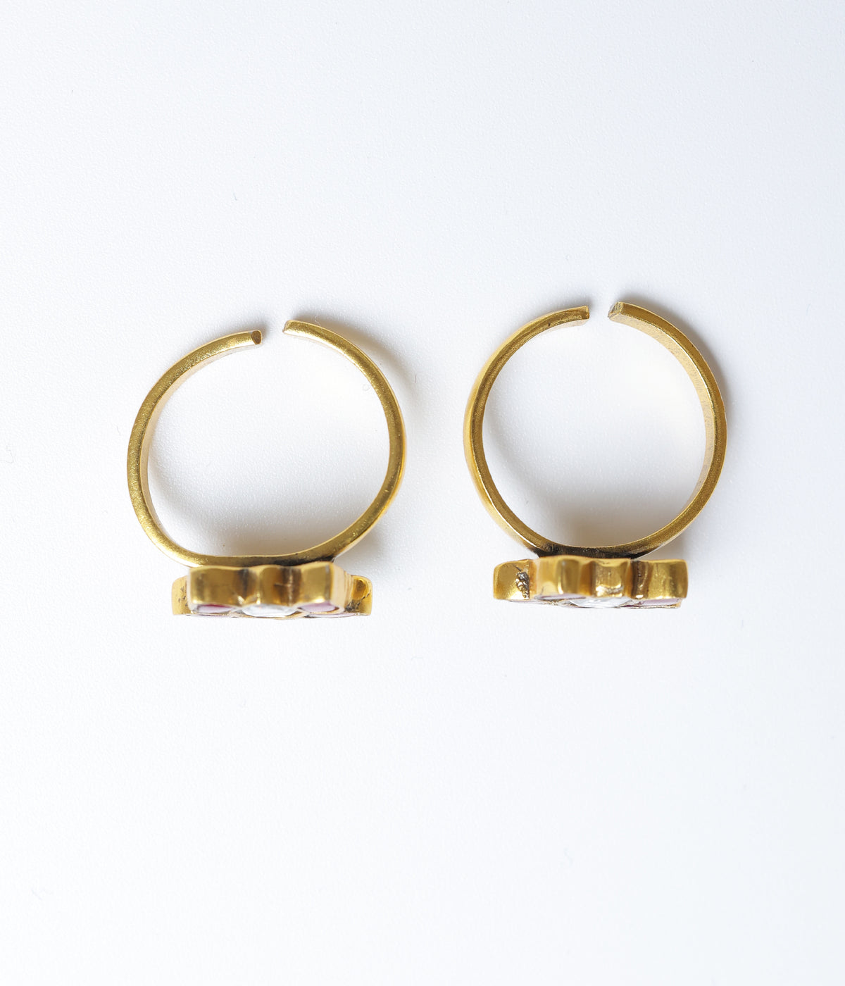 Ruby Lotus Gold-Plated Toe Ring