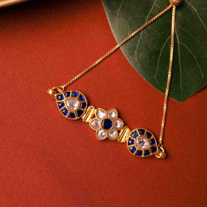 Sapphire Blossom Adjustable Silver Bracelet
