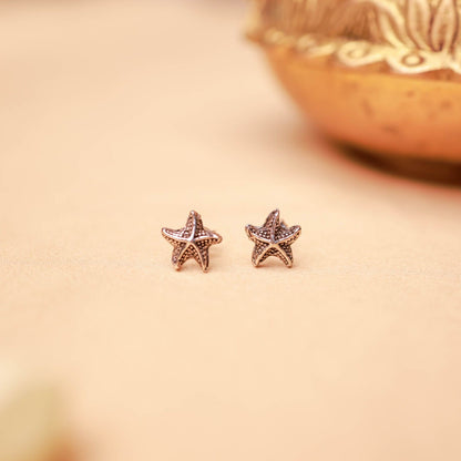 92.5 sterling silver starfish stud earrings minimalist ocean inspired jewellery.
