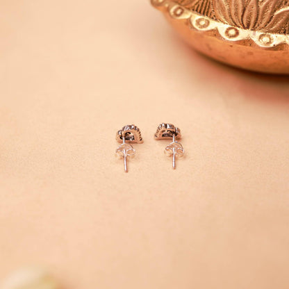 Heart Silver Stud Earrings