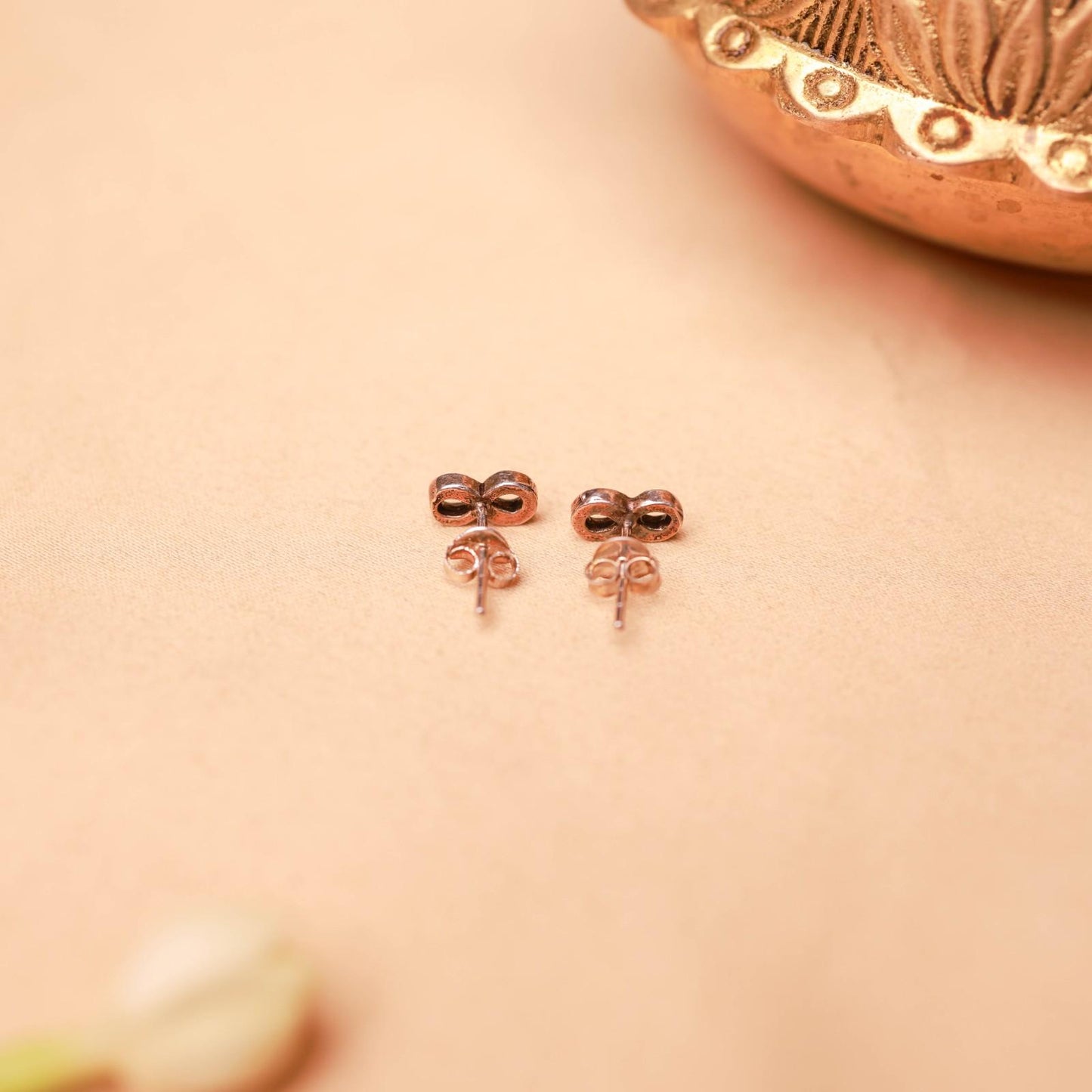 Infinity Silver Stud Earrings