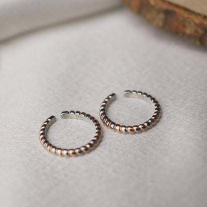 Beaded 92.5 Sterling Silver Toe Ring