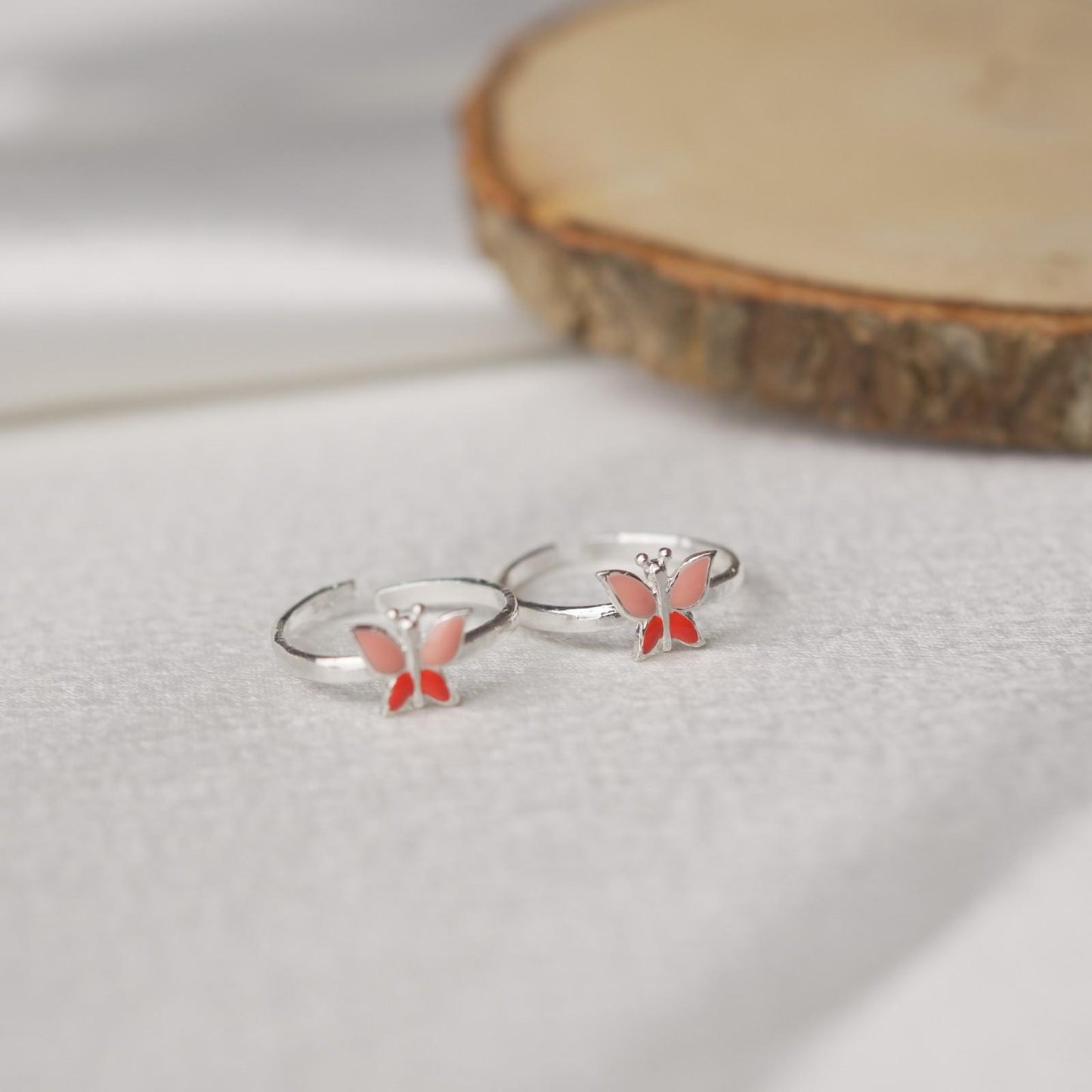 Butterfly Charm 92.5 Sterling Silver Toe Ring