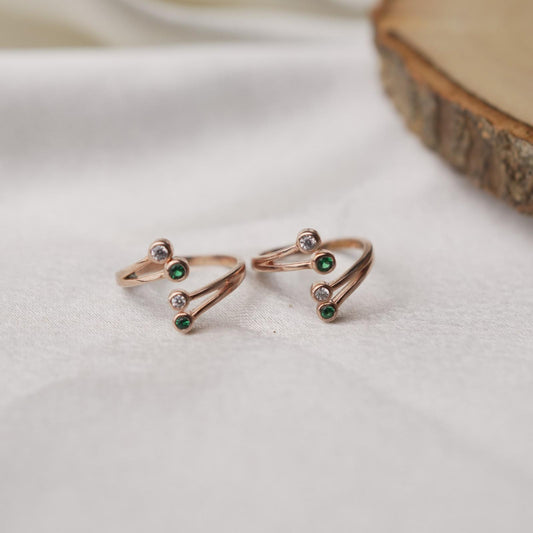 Rose Gold Sterling Silver Adjustable Toe Ring