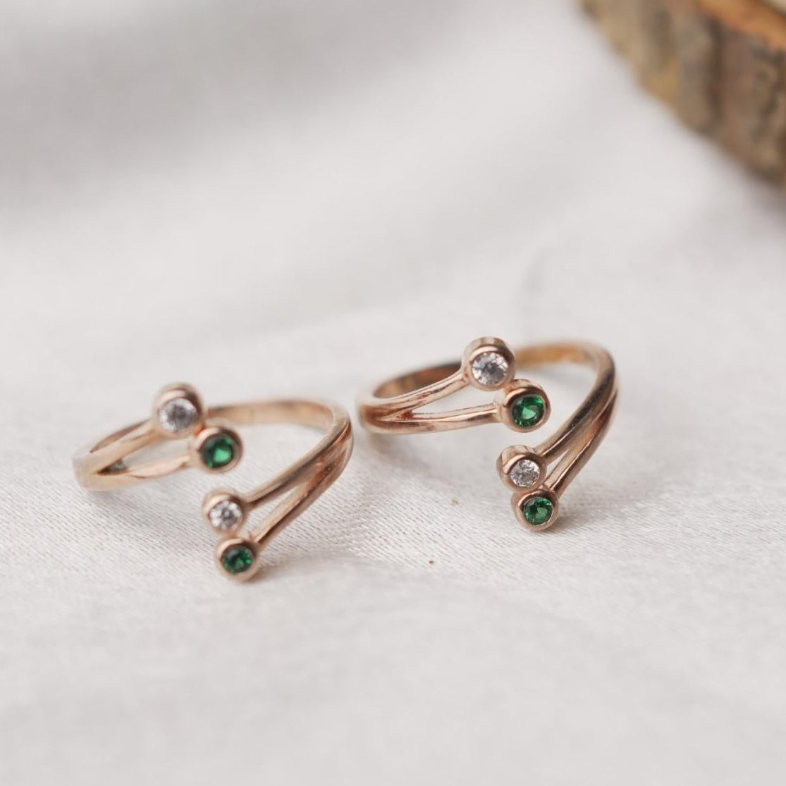 Rose Gold Sterling Silver Adjustable Toe Ring