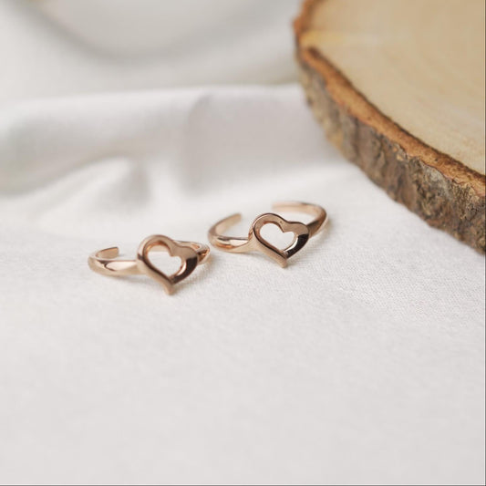 Heart Toe Rings