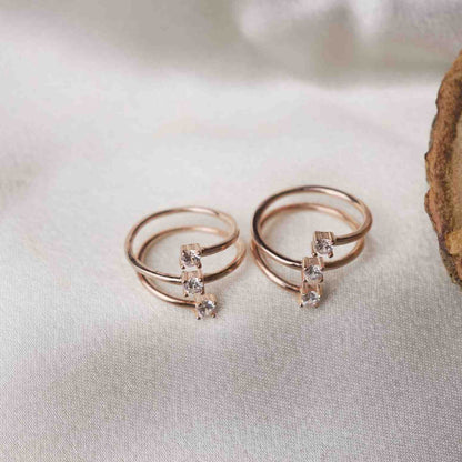 Rose Gold Triple Band Toe Rings