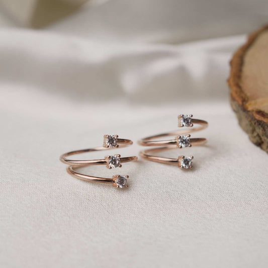 Rose Gold Triple Band Toe Rings