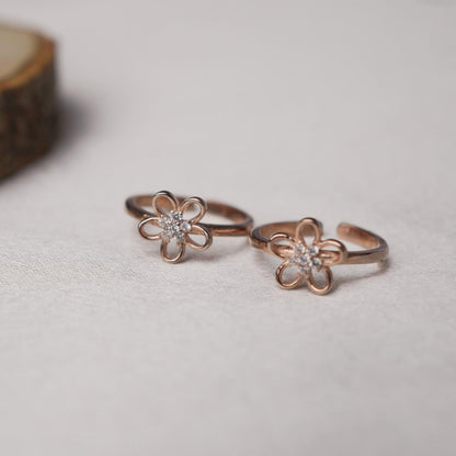 Floral Spark 92.5 Sterling Silver Toe Ring