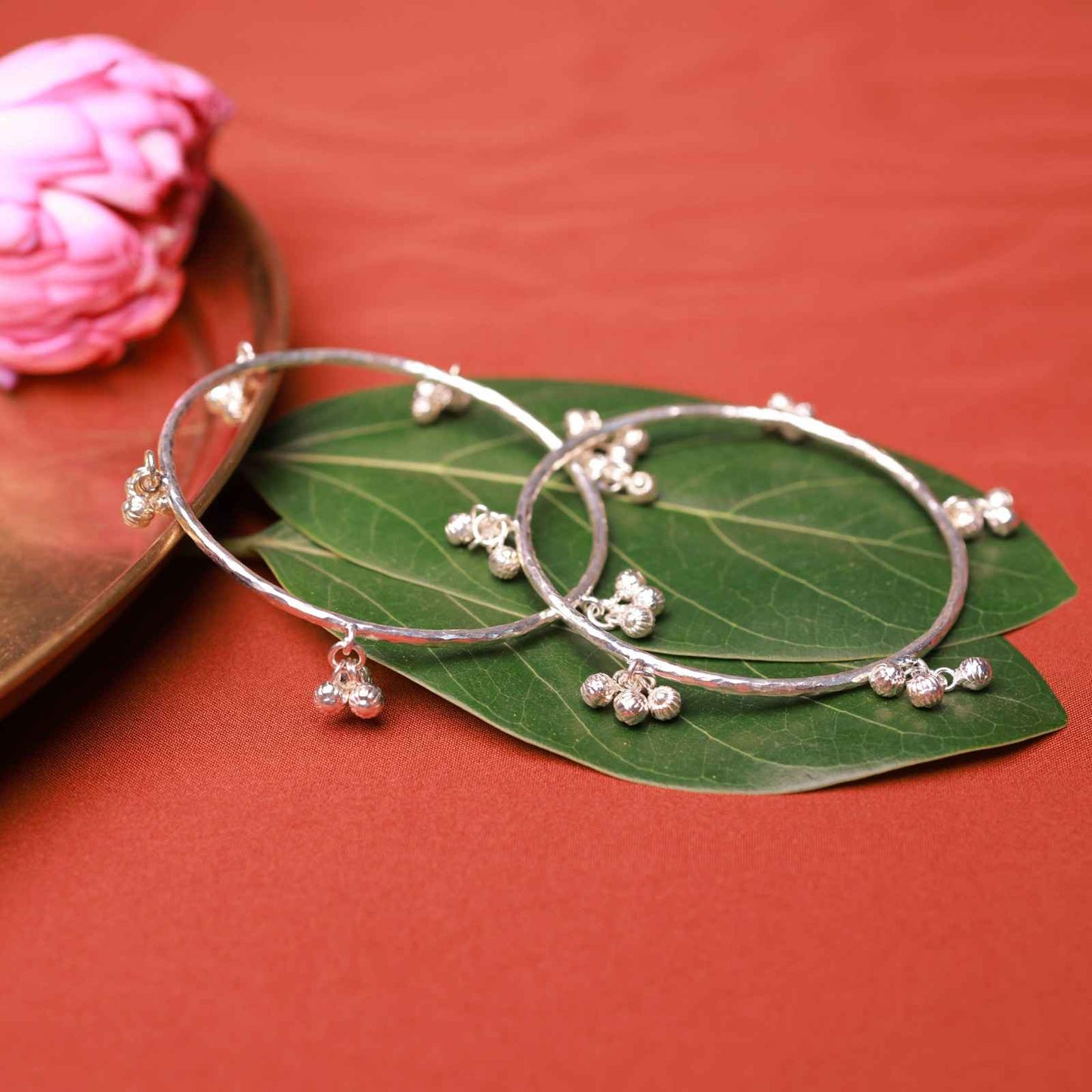 Silver Ghungroo Charm Bangles