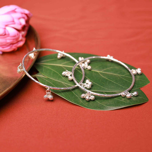 Silver Ghungroo Charm Bangles