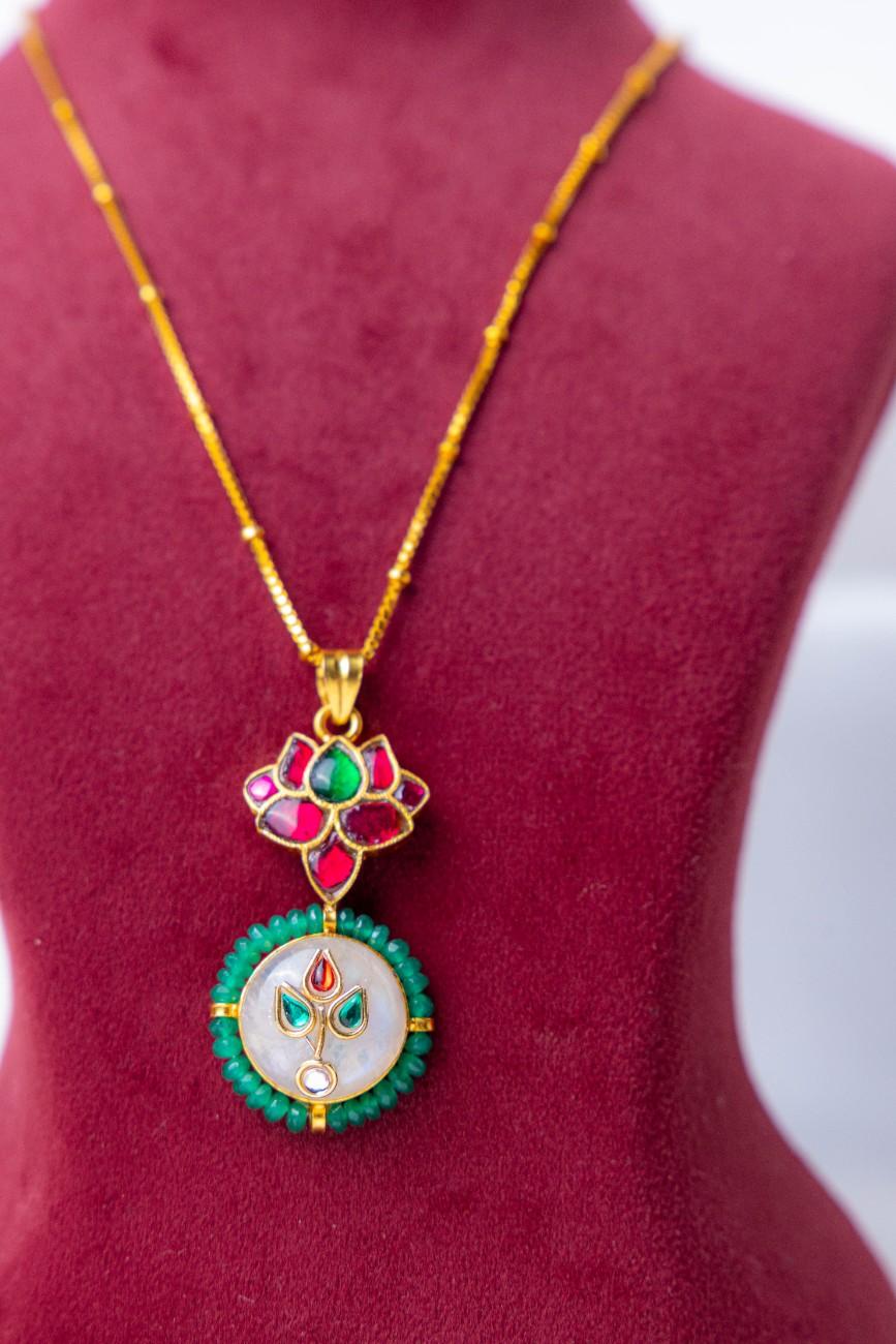 92.5 Sterling Silver Gold Plated Necklace.