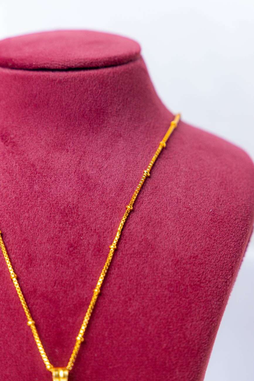 Lotus Motif Pendant Necklace
