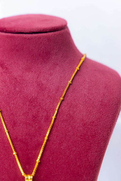 Lotus Motif Pendant Necklace