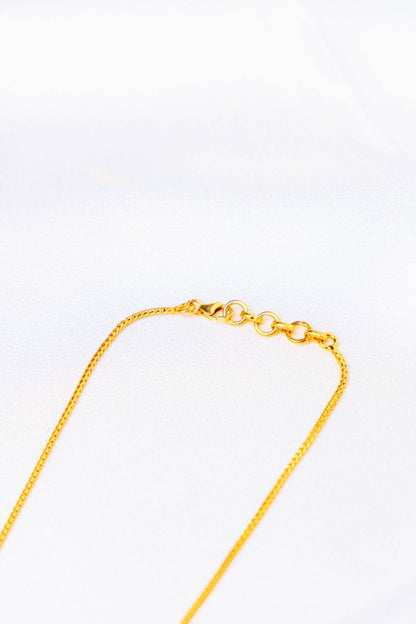 Lotus Motif Pendant Necklace