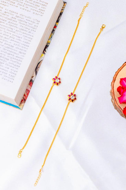 silver gold plated anklet for women.