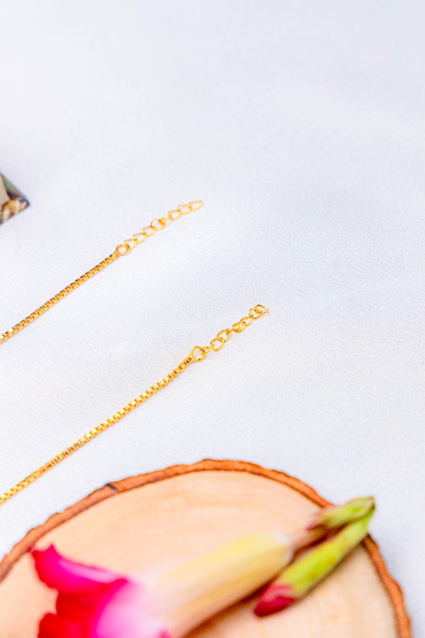 Gold-Plated Stone Turquoise Anklet