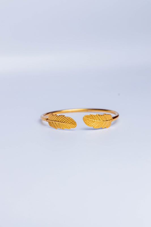 Gold Plated Silver Adjustable Gadi Bangle