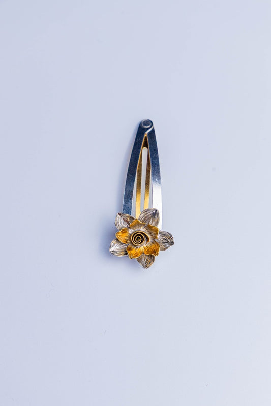 Sterling Silver Floral Hair Clip