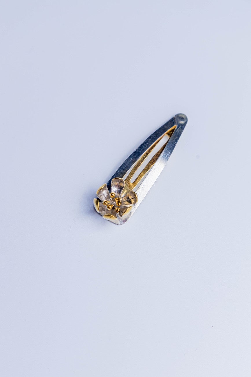 Floral Sterling Silver Hair Clip