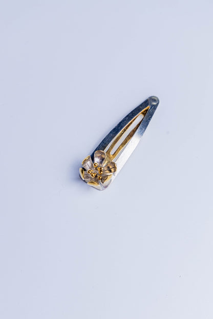 Floral Sterling Silver Hair Clip
