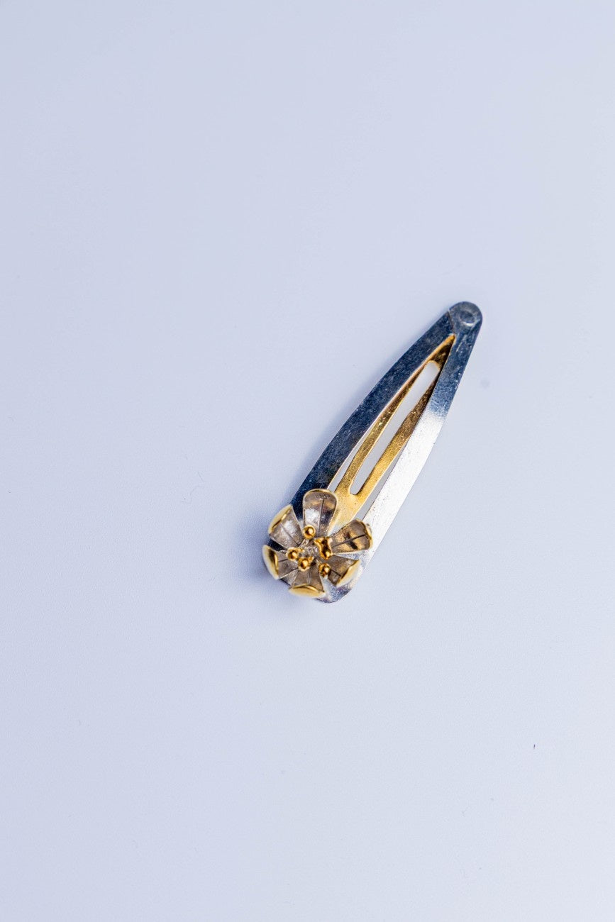 Floral Sterling Silver Hair Clip