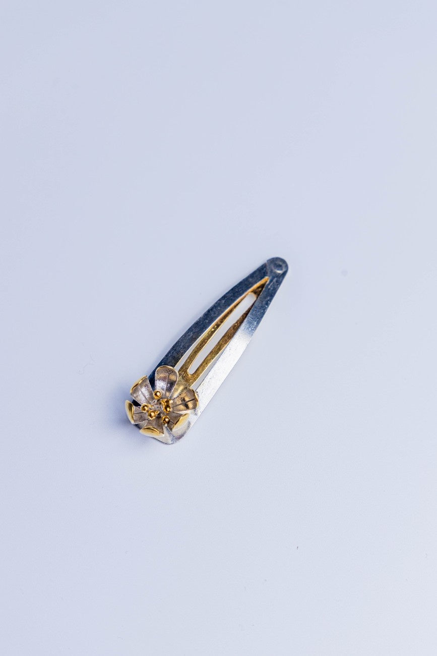 Floral Sterling Silver Hair Clip