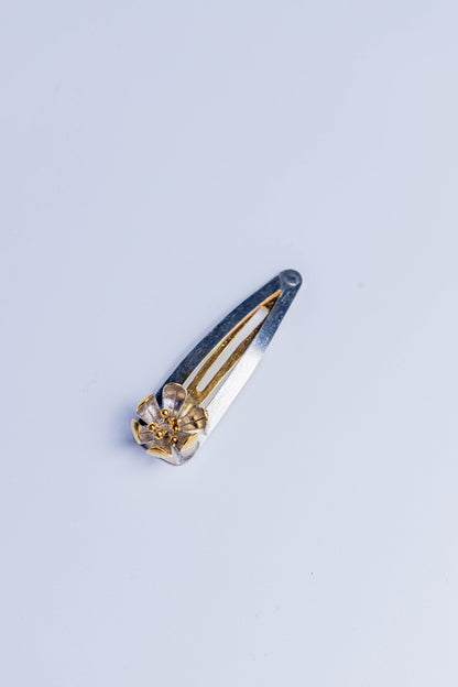 Floral Sterling Silver Hair Clip