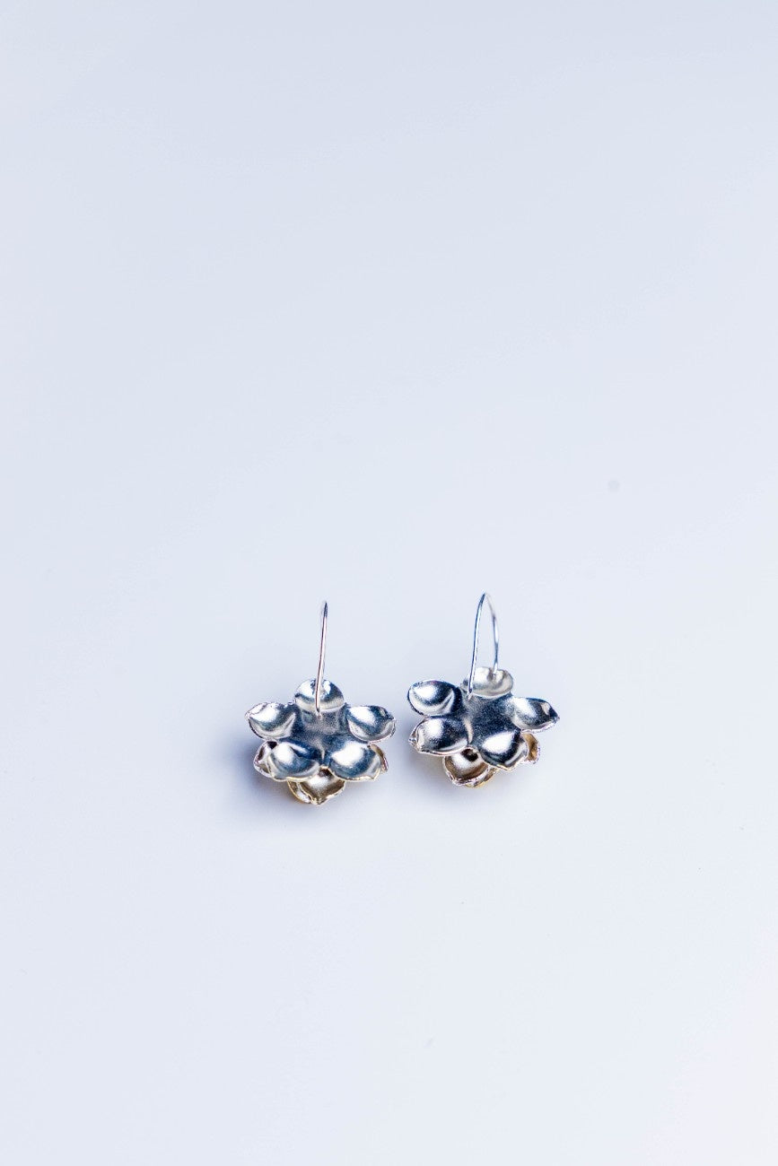 Rose Bloom Sterling Silver Earrings