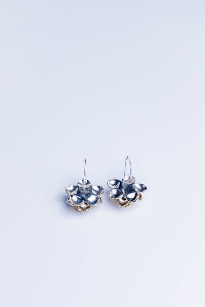 Rose Bloom Sterling Silver Earrings