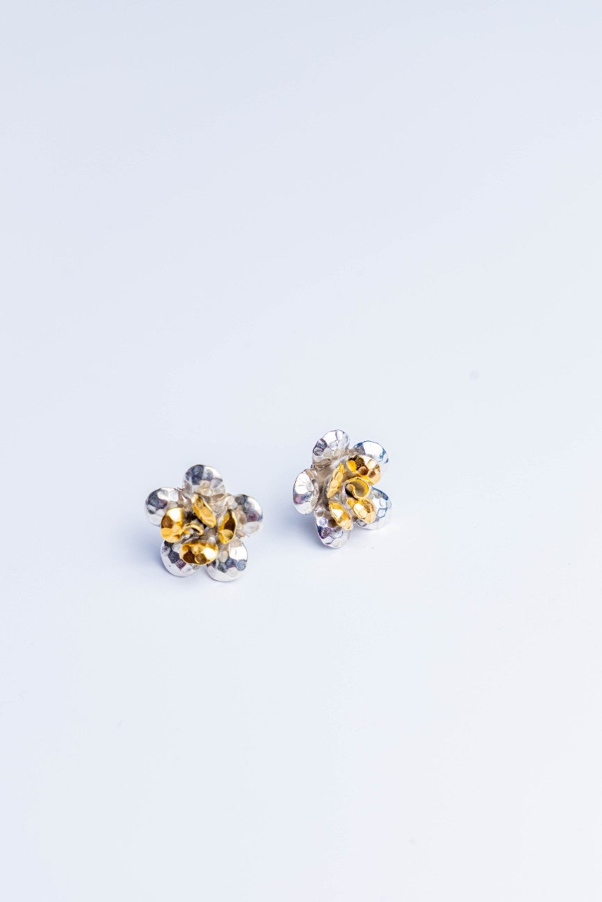 Petal Cluster Sterling Silver Earrings