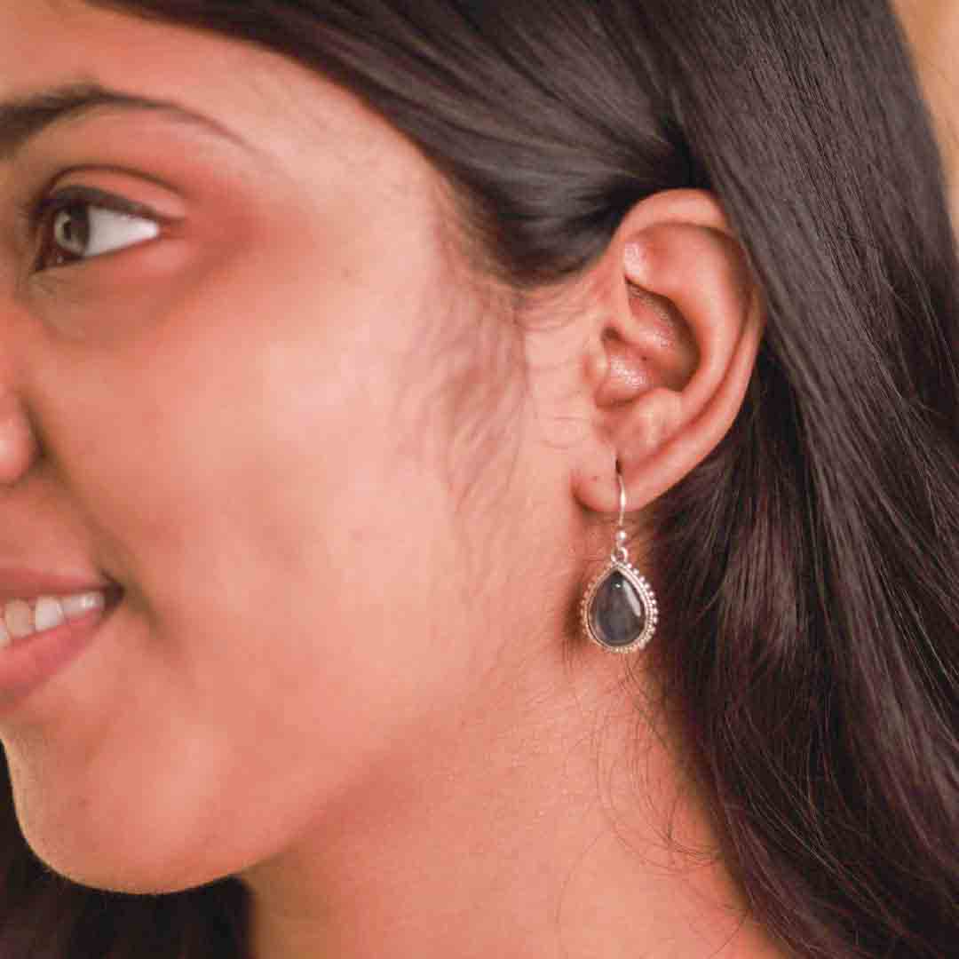 Labradorite Teardrop Earrings