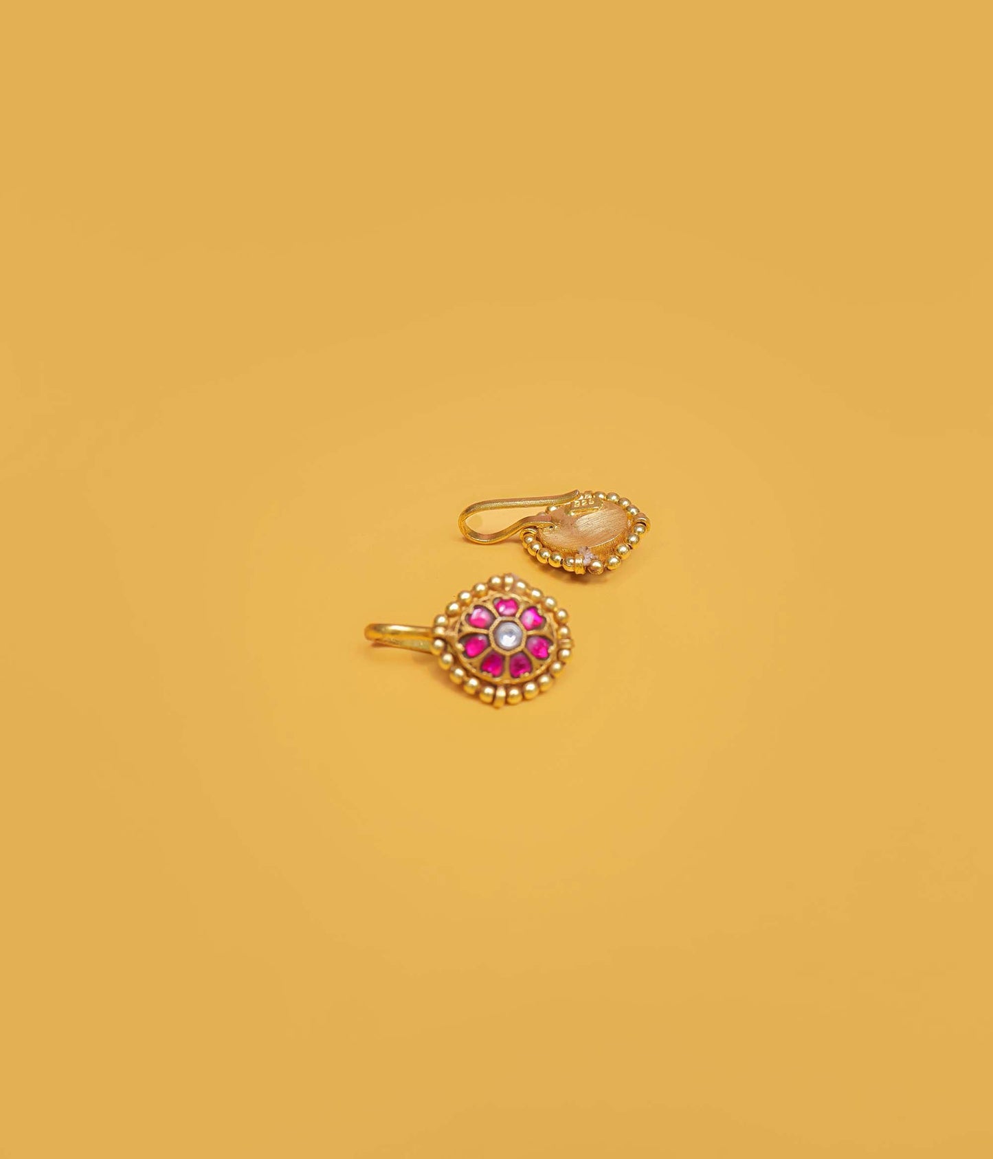 Ruby Floral Gold Plated Bugadi