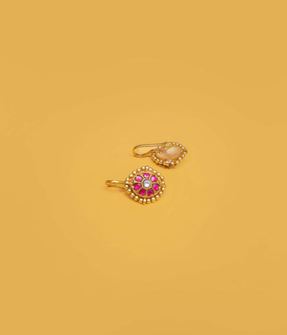 Ruby Floral Gold Plated Bugadi