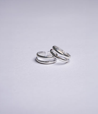 Classic Double Band 92.5 Silver Toe Ring