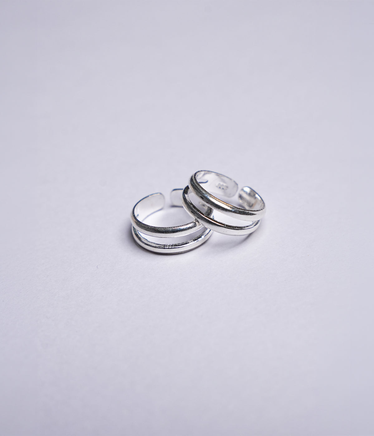 Classic Double Band 92.5 Silver Toe Ring