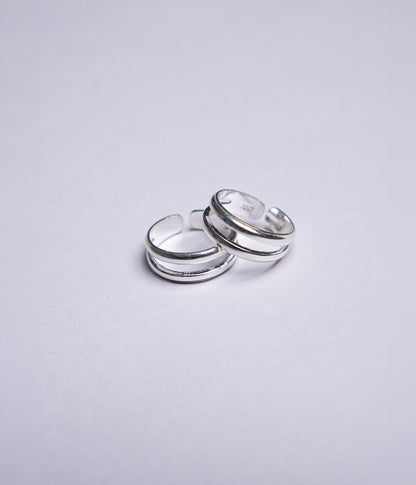 Classic Double Band 92.5 Silver Toe Ring