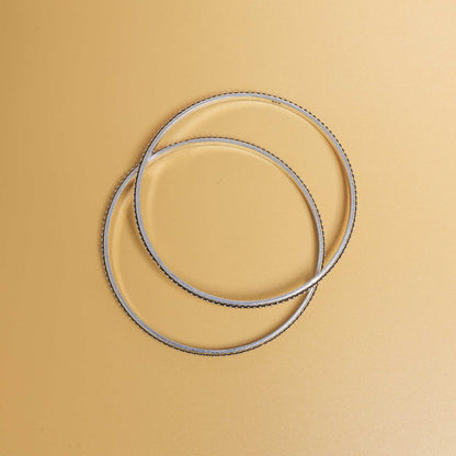 Midnight Bead Oxidised Silver Bangles